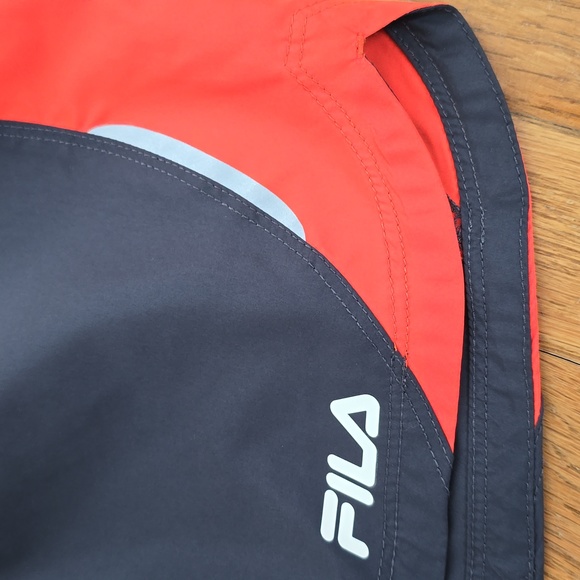 FILA BRAND WOMENS GRAY AND ORANGE ATHLETIC SHORTS SIZE LARGE - Picture 4 of 14